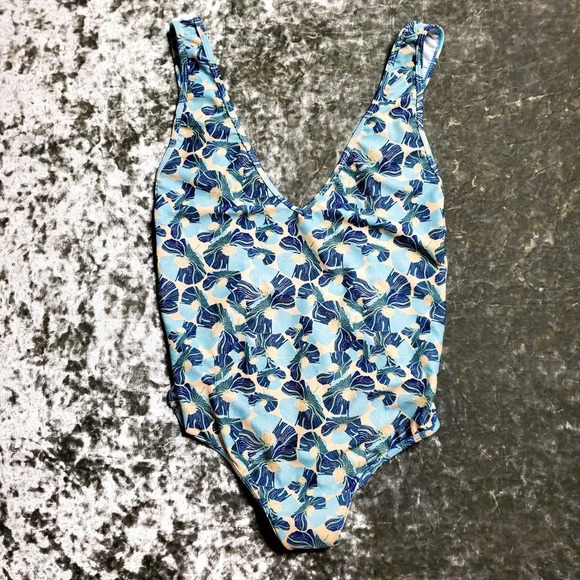 Thalassa Blue Floral One-Piece Swimsuit - Picture 1 of 6